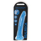 RealRock 8 Inch Glow-in-the-Dark Slim Dildo in Blue