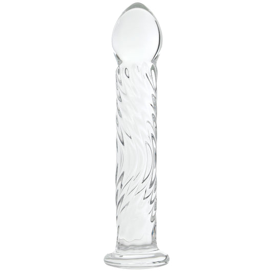 Clarity Seraphic Ripple Wavy Wonder Glass Dildo