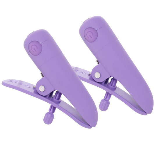Nipplettes Vibrating Nipple Clamps in Purple