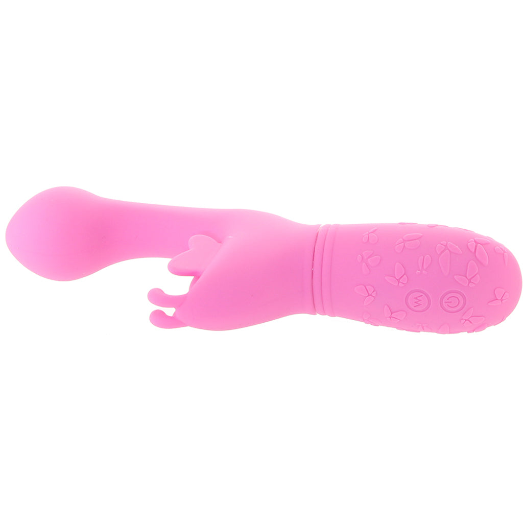 Rechargeable Butterfly Kiss Vibrator in Pink PinkCherry Rechargeable Butterfly Kiss Vibrator in Pink PinkCherry