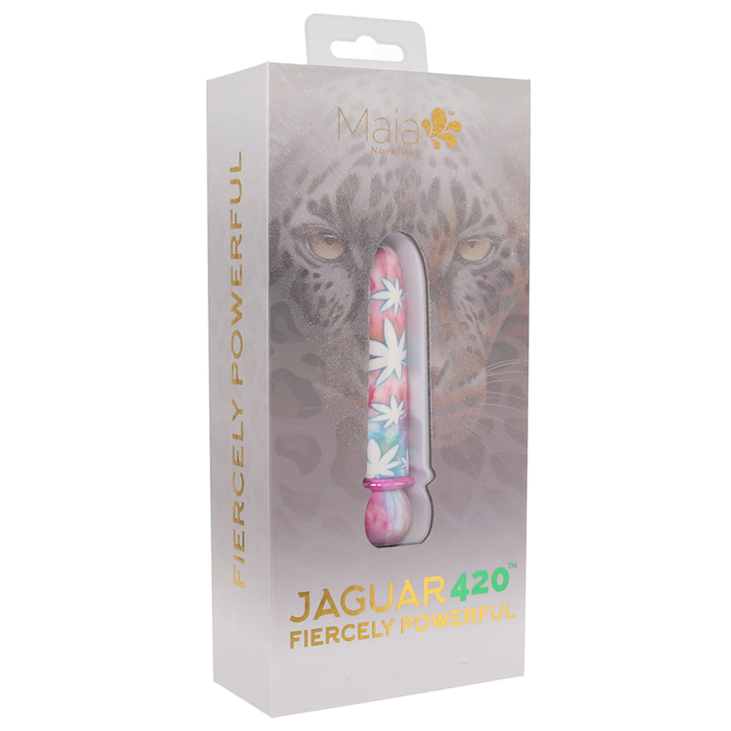 Jaguar 420 Fiercely Powerful Mini Vibe in Tie-Dye PinkCherry Jaguar 420 Fiercely Powerful Mini Vibe in Tie-Dye PinkCherry