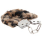 Furry Hand Cuffs in Leopard