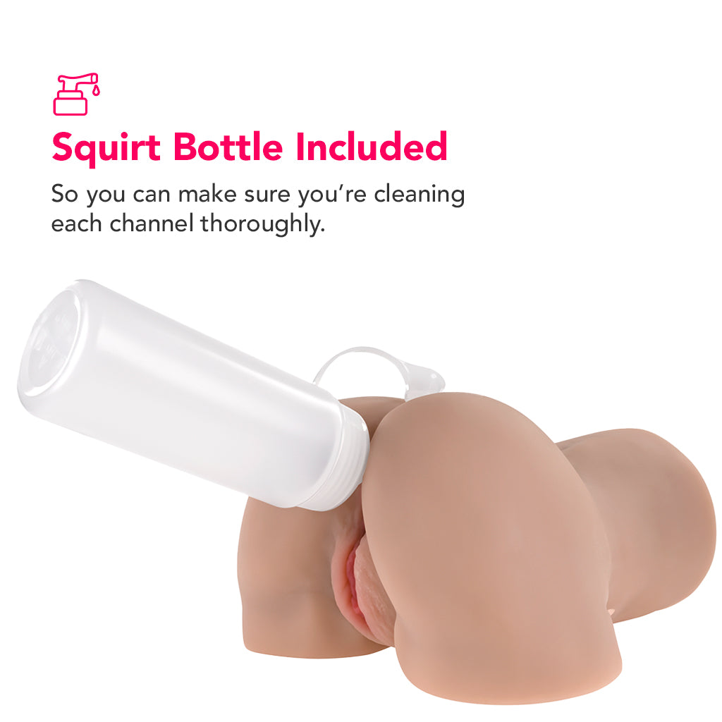 Rear Beauty Sucking & Vibrating Masturbator in Light PinkCherry Rear Beauty Sucking & Vibrating Masturbator in Light PinkCherry
