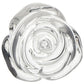 Clarity Utopian Bloom Glass Rose Butt Plug