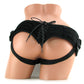 Vibrating Corsette Strap-On Harness in Black