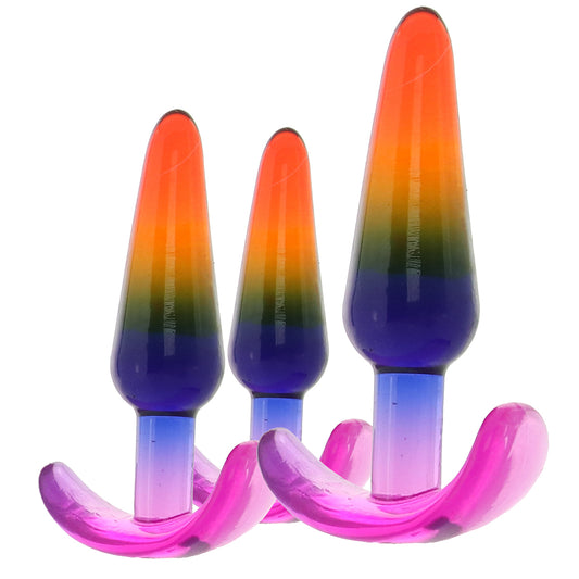 Crystal Jellies Anal Trainer Set in Rainbow