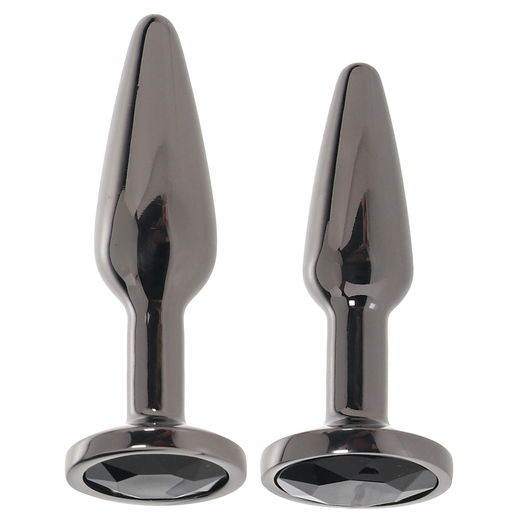 Rear Assets 2 Piece Butt Plug Kit in Gunmetal