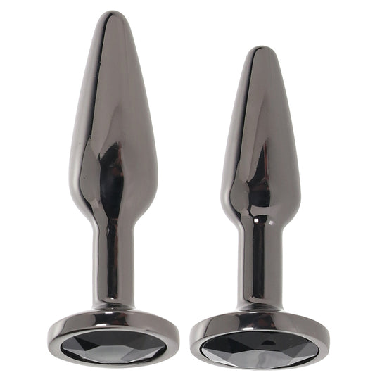 Rear Assets 2 Piece Butt Plug Kit in Gunmetal
