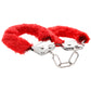Furry Hand Cuffs in Red