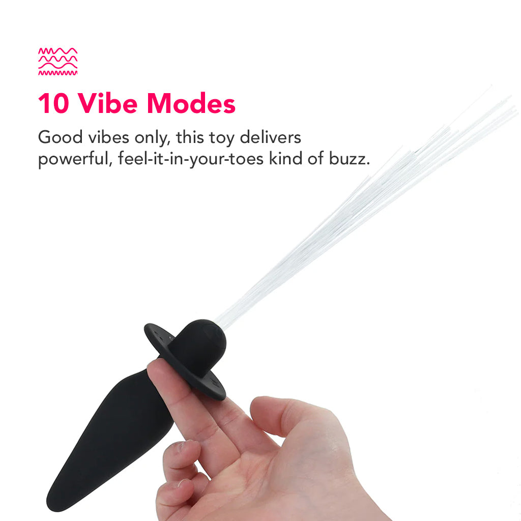 Southern Lights Vibrating Butt Plug in Black PinkCherry Southern Lights Vibrating Butt Plug in Black PinkCherry