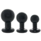 The Classic Round 3 Piece Butt Plug Set in Black