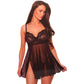 Pink Pussycat Black Babydoll & G-String