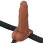 Fantasy X-tensions 6 Inch Hollow Strap-On Vibe in Brown