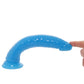 RealRock 7 Inch Glow-in-the-Dark Slim Dildo in Blue