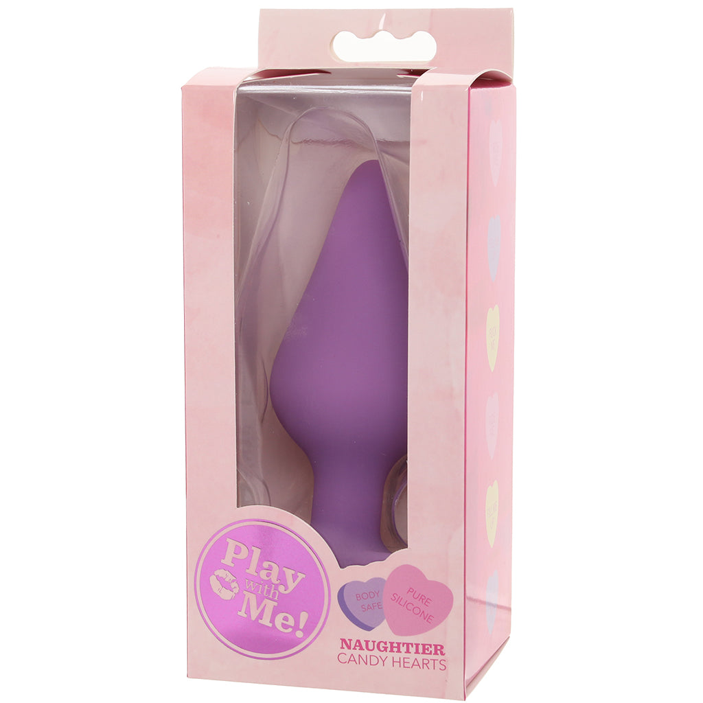 Candy Hearts F**k Me Medium Butt Plug in Purple PinkCherry Candy Hearts F**k Me Medium Butt Plug in Purple PinkCherry