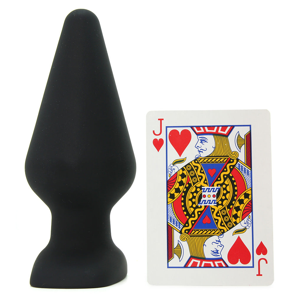 All About Anal Seamless Silicone 6 Inch Butt Plug in Black PinkCherry All About Anal Seamless Silicone 6 Inch Butt Plug in Black PinkCherry