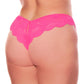 Pink Pussycat Pink Lace Crotchless Panties XL
