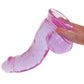 Crystal Jellies 7 Inch Curved Ballsy Dildo in Purple