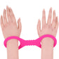 Sex & Mischief Hot Pink Silicone Cuffs in Small
