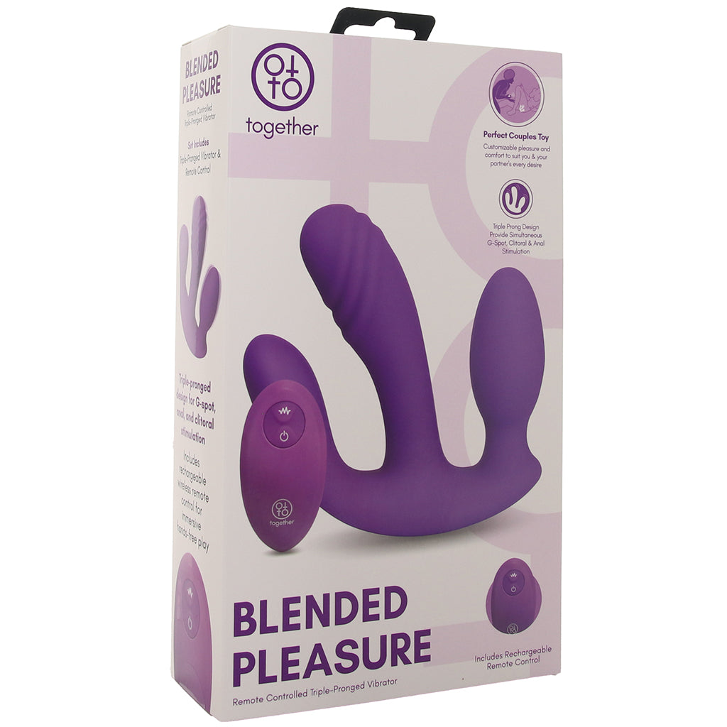 Together Blended Pleasure Triple Prong Vibe PinkCherry Together Blended Pleasure Triple Prong Vibe PinkCherry