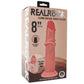 RealRock 8 Inch Dual Density Sliding Skin Dildo in Light