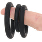 LEVELZ 3 Piece Classic Cock Ring Set in XS-M