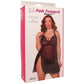 Pink Pussycat Black Babydoll & G-String in 1X/2X