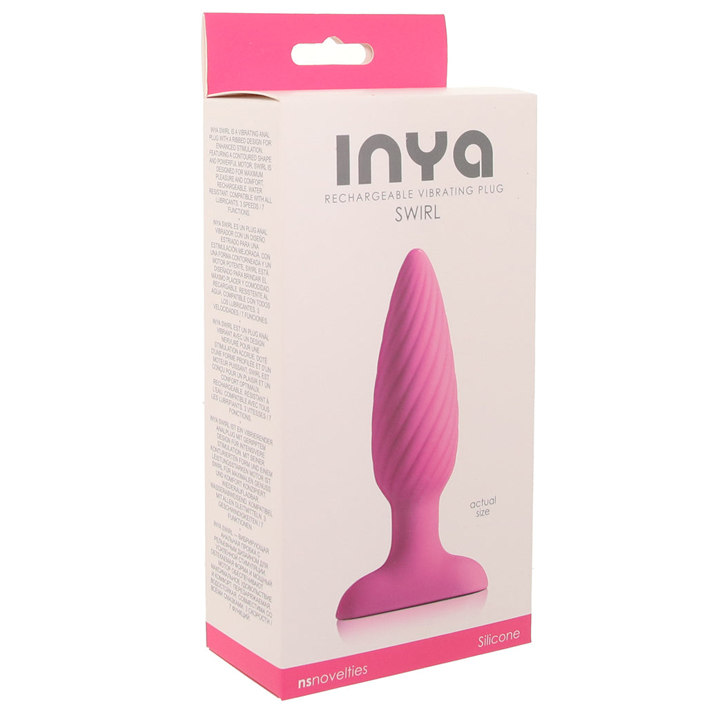 Inya Swirl Vibrating Butt Plug PinkCherry Inya Swirl Vibrating Butt Plug PinkCherry