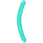 RealRock Crystal Jelly 18 Inch Double Dildo in Turquoise