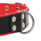 Ouch! Deluxe Bonded Leather Bondage Collar in Red