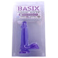 Basix 6 Inch Dildo with Suction Cup in Purple