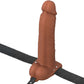 Fantasy X-tensions 8 Inch Hollow Strap-On Vibe in Brown