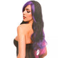 Brandi Curled Wig in Dark Rainbow