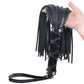 Leather Short Flogger in Black