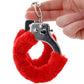 Furry Hand Cuffs in Red