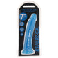 RealRock 7 Inch Glow-in-the-Dark Slim Dildo in Blue