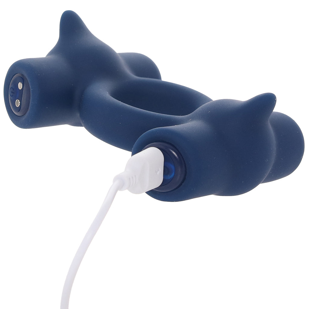 Ronan Dual Vibrating Liquid Silicone C-Ring PinkCherry Ronan Dual Vibrating Liquid Silicone C-Ring PinkCherry
