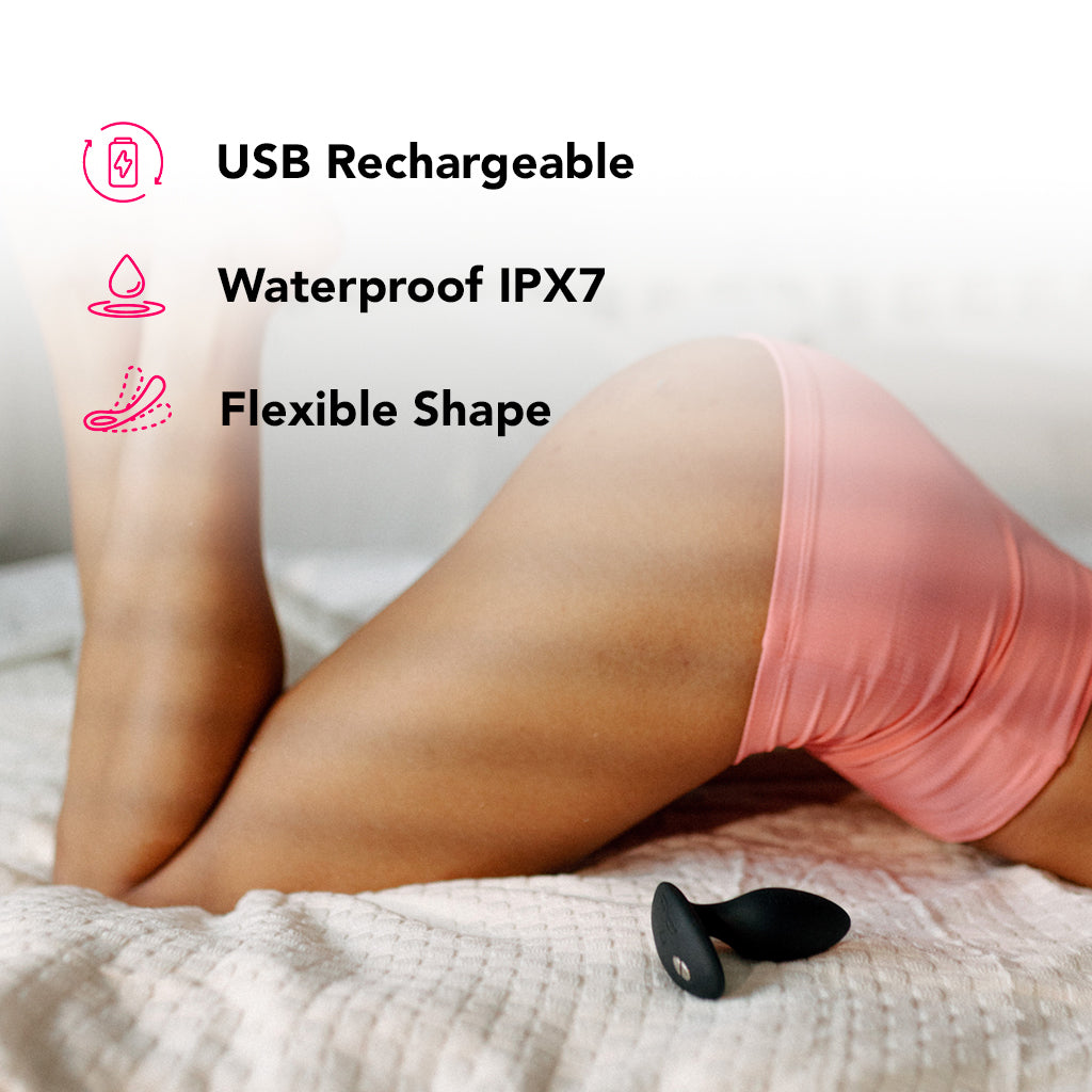 We-Vibe Ditto+ Vibrating Anal Plug in Black PinkCherry We-Vibe Ditto+ Vibrating Anal Plug in Black PinkCherry