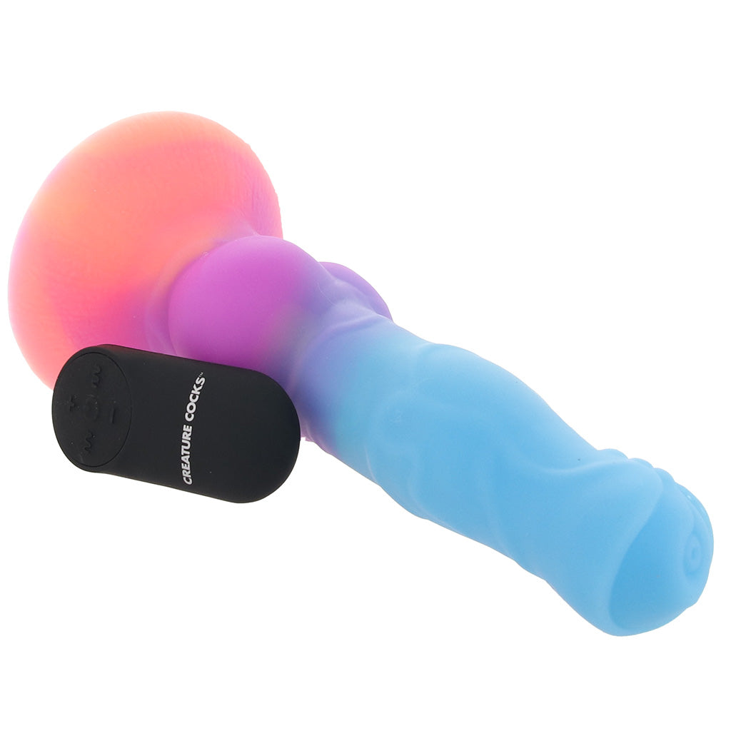 Creature Cocks Astro Cock Vibrating Glow Dildo PinkCherry Creature Cocks Astro Cock Vibrating Glow Dildo PinkCherry