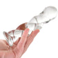 Clarity Seraphic Braid Glass Dildo
