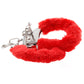 Furry Hand Cuffs in Red