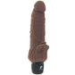 PowerCock 7 Inch Vibe with Clitoral Stimulator in Brown