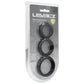 LEVELZ 3 Piece Wide O Cock Ring Set in S-L