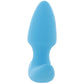 Bang! Thrusting & Vibrating Silicone Butt Plug in Blue