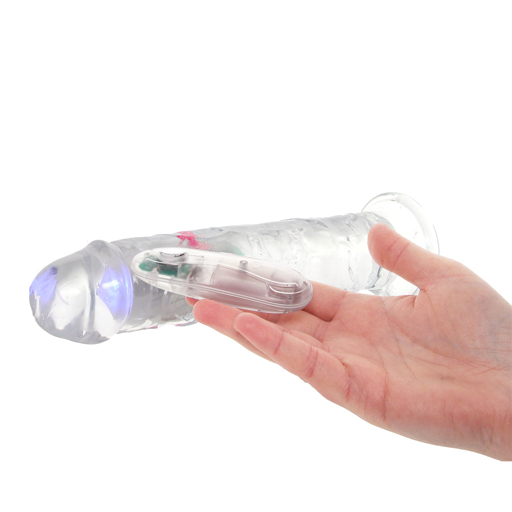 RealRock 6 Inch Light Up Vibrating Dildo PinkCherry RealRock 6 Inch Light Up Vibrating Dildo PinkCherry