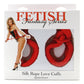 Fetish Fantasy Silk Rope Love Cuffs in Red