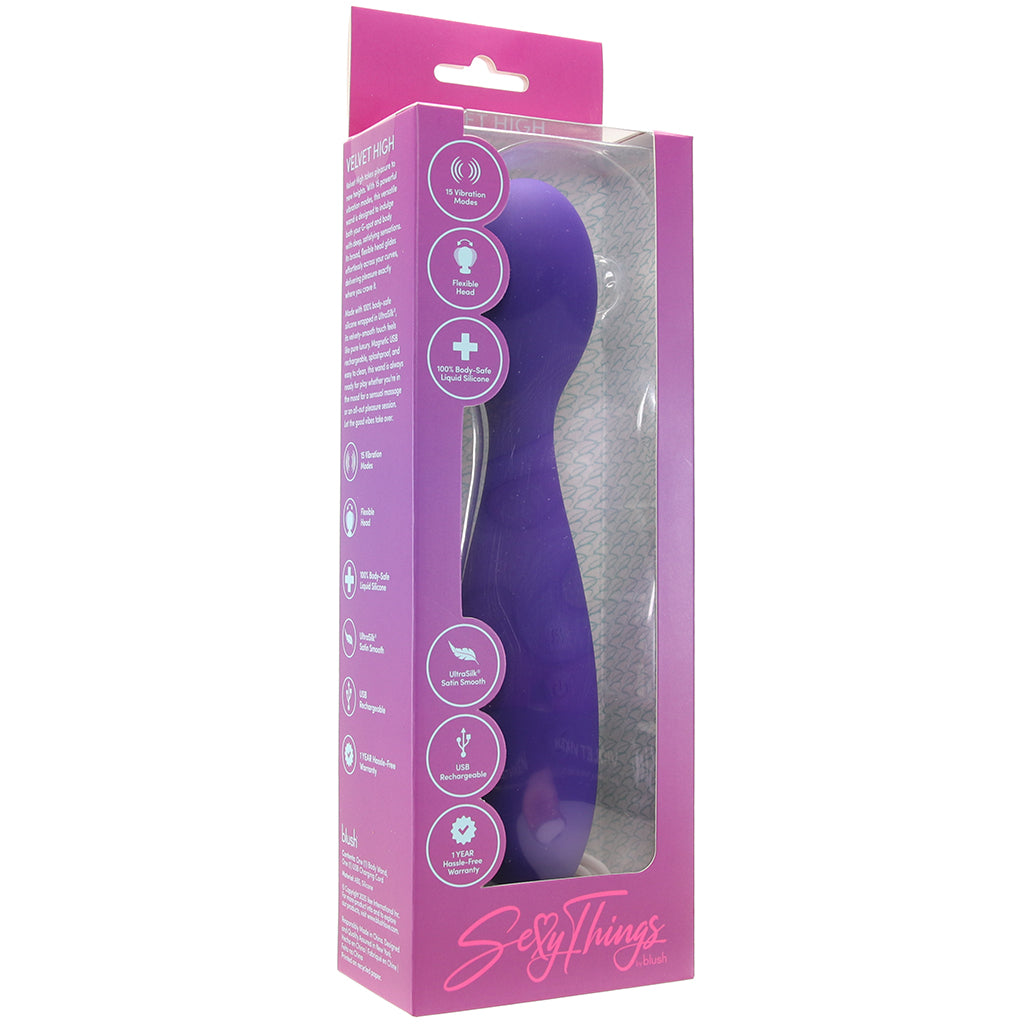 Sexy Things Velvet High Wand Vibe PinkCherry Sexy Things Velvet High Wand Vibe PinkCherry