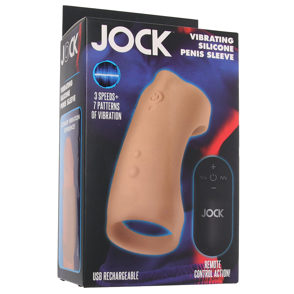 Jock Vibrating Silicone Penis Sleeve in Tan PinkCherry Jock Vibrating Silicone Penis Sleeve in Tan PinkCherry
