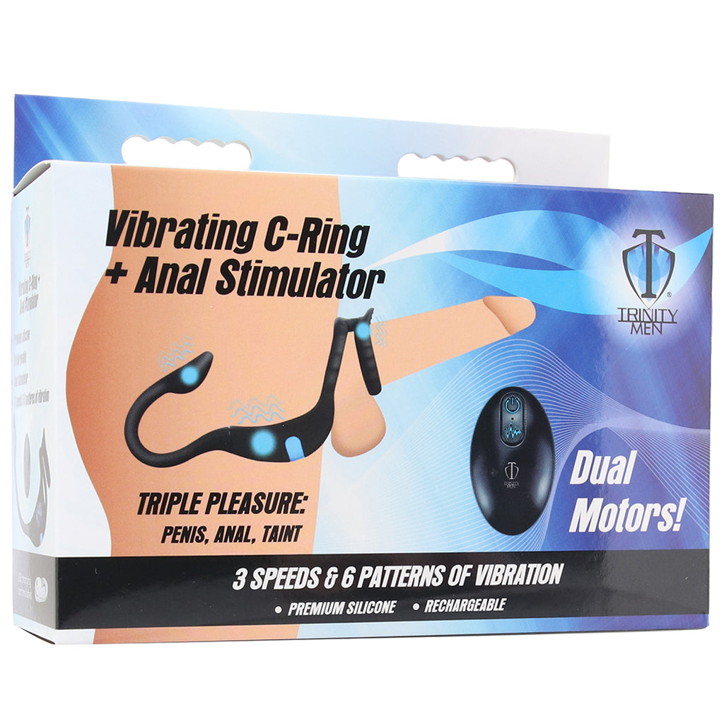 Trinity Men Vibrating C-Ring & Anal Stimulator PinkCherry Trinity Men Vibrating C-Ring & Anal Stimulator PinkCherry