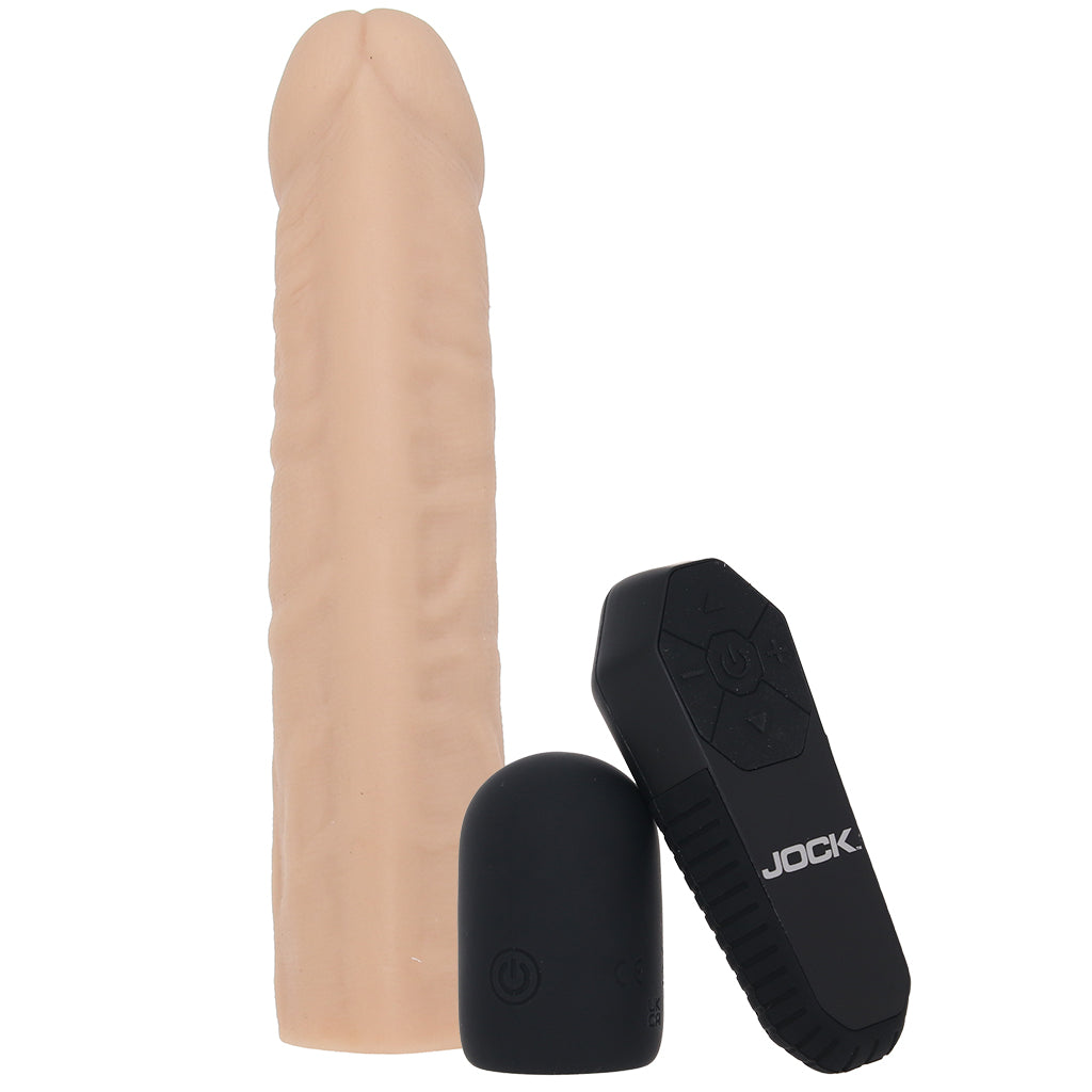 Jock Vibrating Realistic Penis Extender in Light
